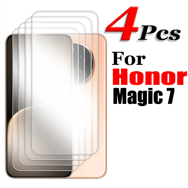 4/3/2 PCS For Honor Magic 7 Glass For Magic 7 Screen Protector 6.6 inch Transparent Protective Tempered Glass For Honor Magic 7