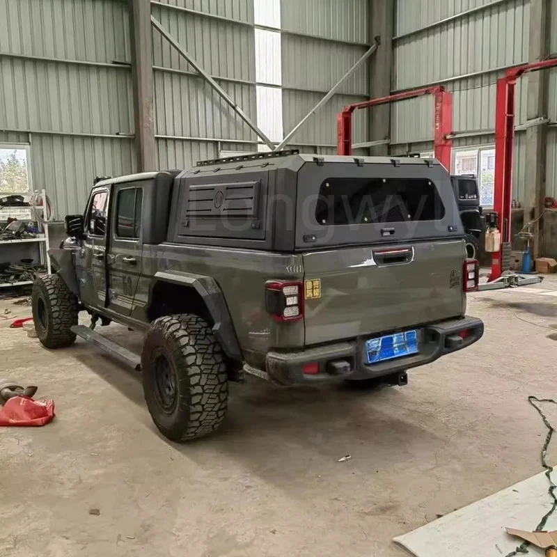 

Heavy-duty Hardtop Pickup Canopy for Gladiator Rust-Proof Black Matte Truck Topper Aluminum