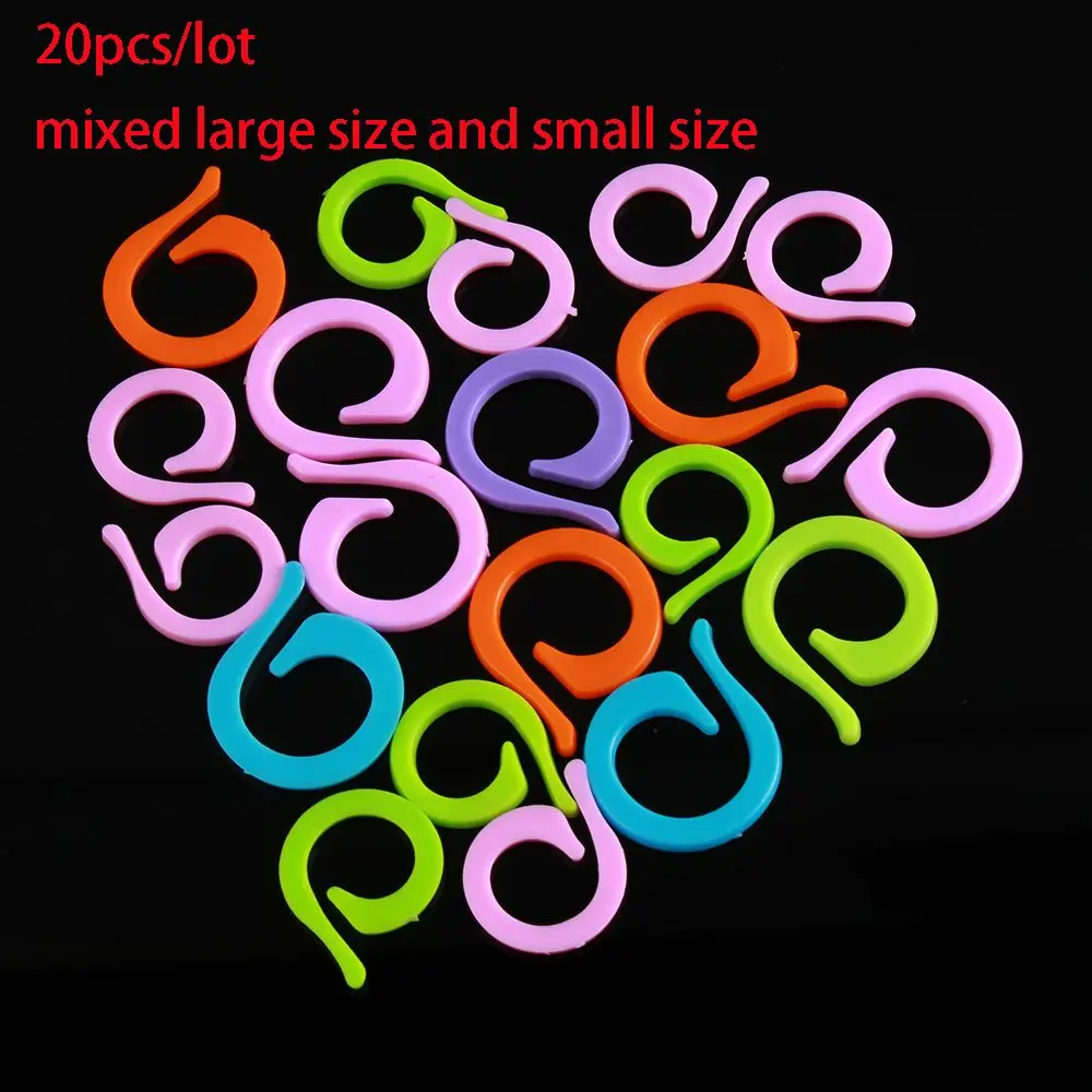 

20/60/100pcs Craft Plastic Crochet counting ring Locking Stitch Markers mark circle knitting tool