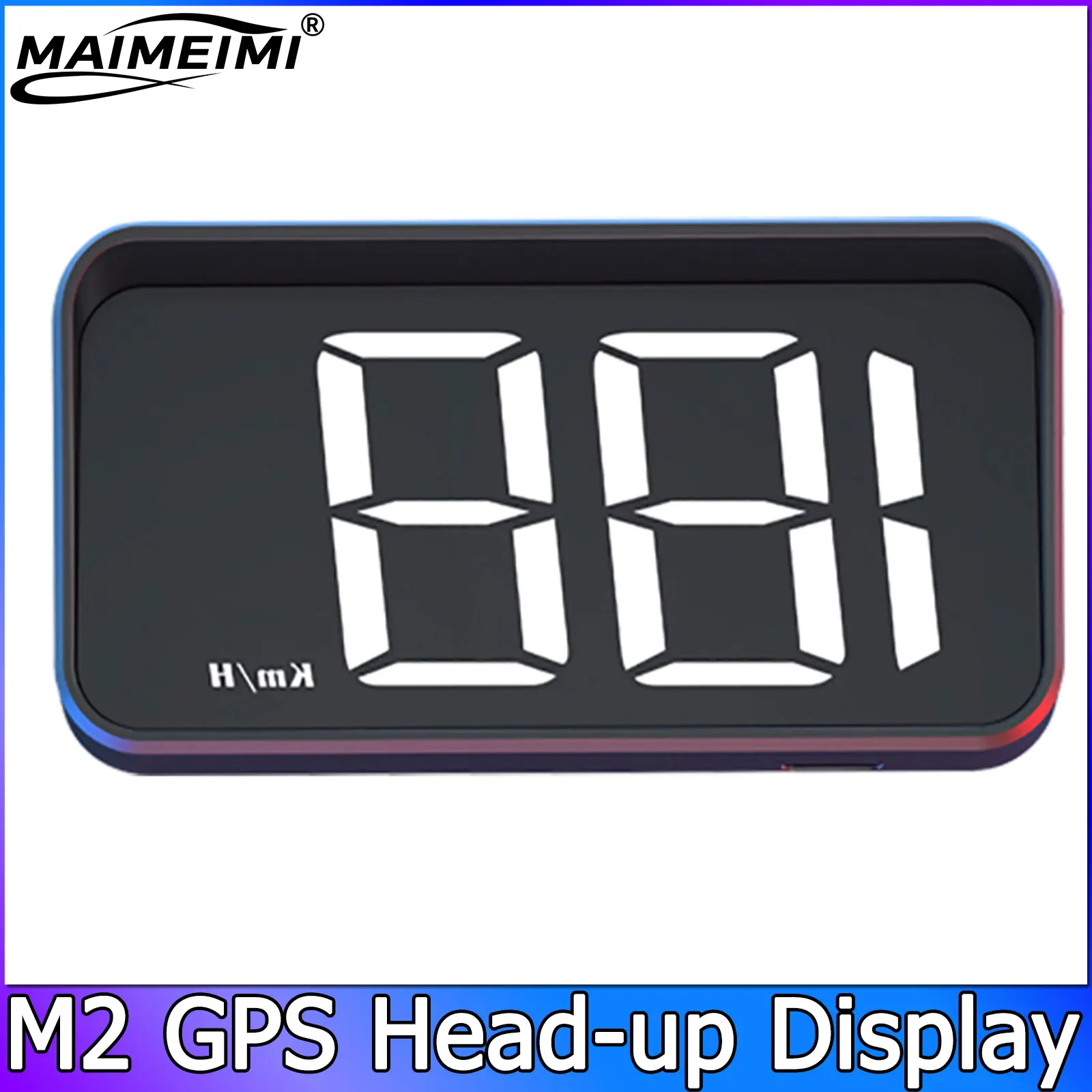 M2 Head-Up-Display Auto-GPS-Tachometer KMH HUD Universelles USB-Kabel Plug & Play GPS & Beidou Dual-Satellitensystem – Detail 1