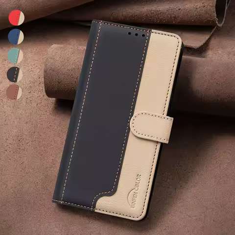 Business Leather Case for Tecno Camon 40 Pro 15 Air 30 4G 5G Spark 5 30C 30 20C Pro Plus GO 2024 Flip Wallet Card Holder Cover