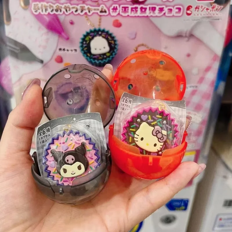 ของแท้แบนได้แอ็คชั่นฟิกเกอร์เฮลโลคิตตี้ มายเมโลดี้ ซินนามอนโรล ปูริน คุโรมิช็อคโกแลตขนมหวานกาชาปองคีย์กระเป๋าเป้สะพายหลังโซ่แขวน