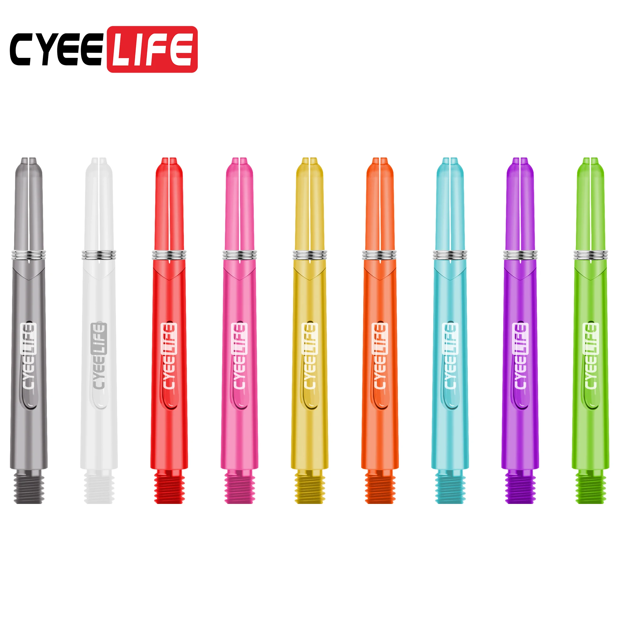 

CyeeLife 30pcs 2BA 41mm Professional PC transparent darts shafts plastic shaft with O Ring Dart accessories