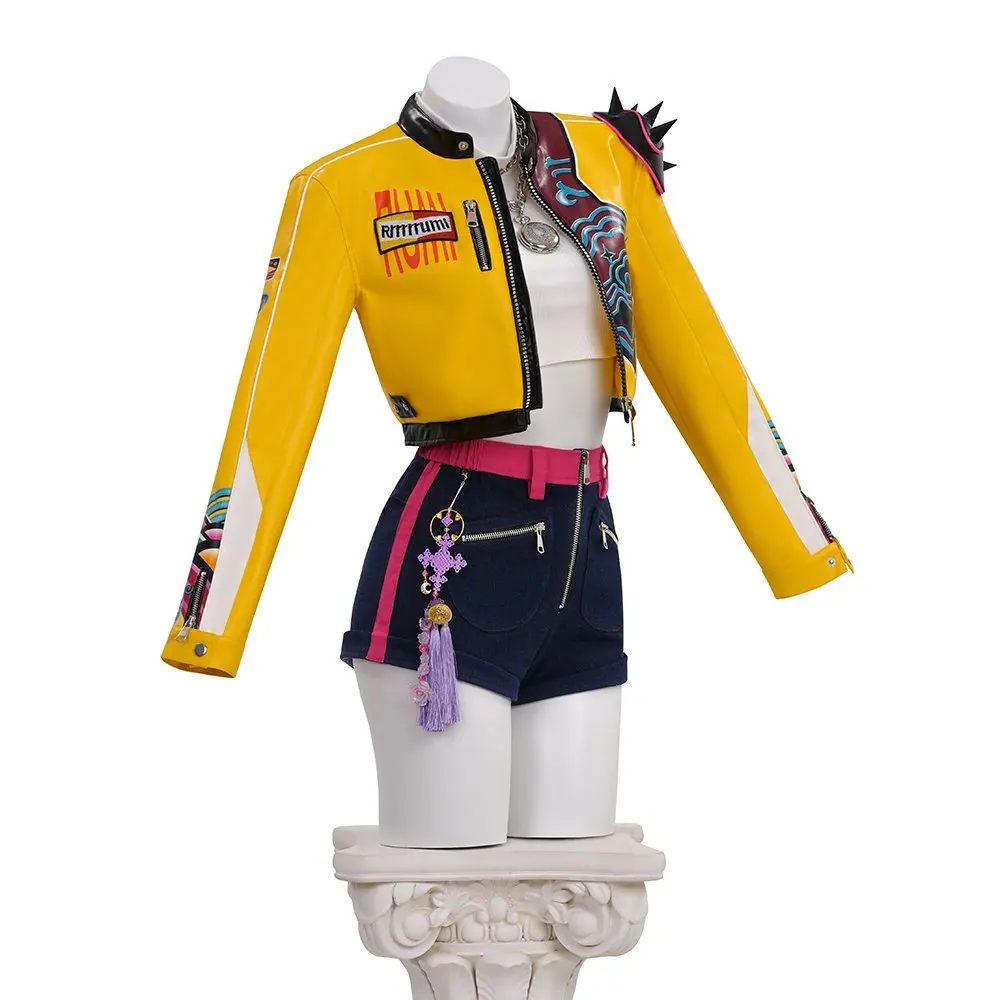 IN STOCK Rumi Zoey Mira Cosplay Costume Kpop Demon Hunters Cosplay【XS-3XL】DokiDoki-N Huntrix Rumi Cosplay Wig Costume