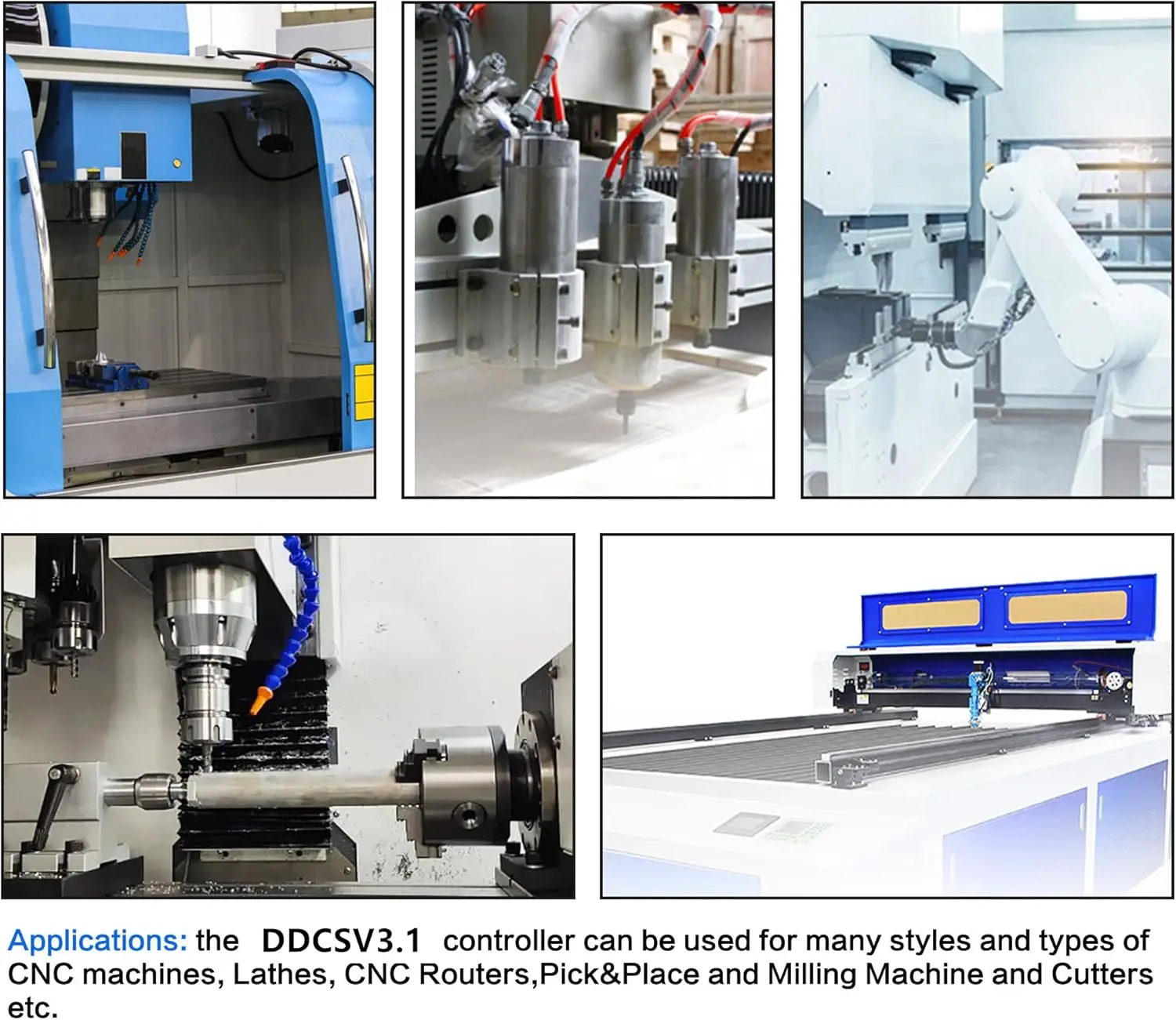 【EU US】 CNC PLC 4 軸オフライン モーション コントローラー DDCS V3.1 500KHz PLC & ペンダント ハンドル (緊急停止付き)