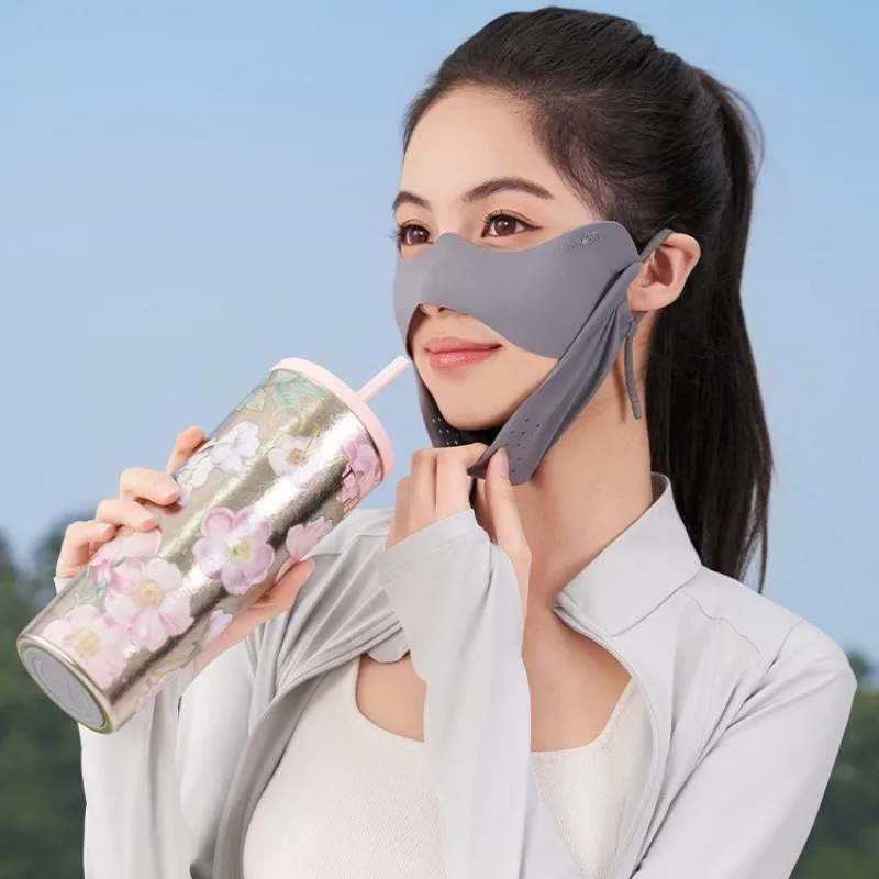 Unterteilte Sonnenschutzmasken, atmungsaktiver UV-Schutz für Männer und Frauen, Trinkwasser, hochwertige Fahrradmasken