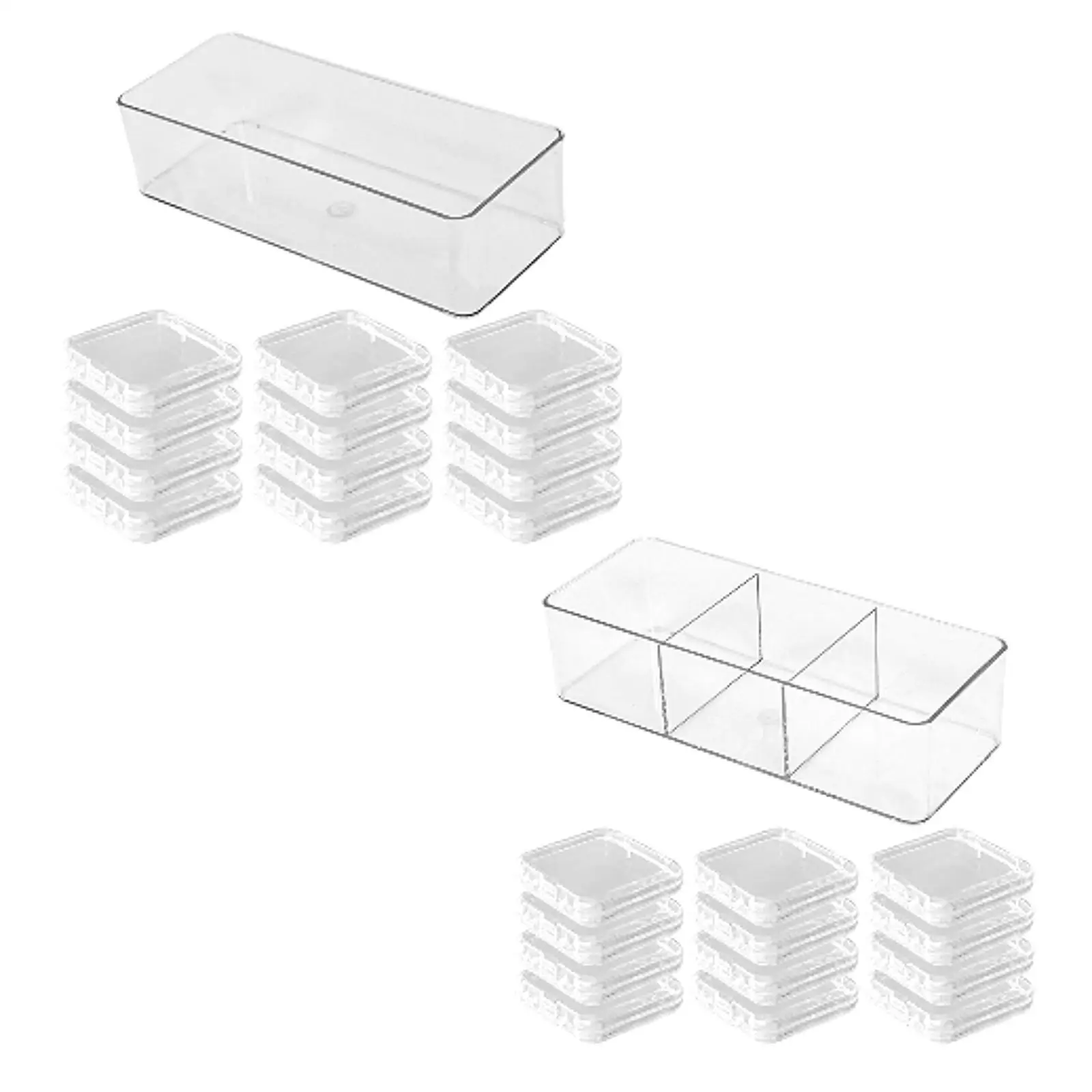 프레스온 네일 보관함 세트, 가짜 네일 정리함, 투명 컨테이너, 살롱 용품, 편리한 디스플레이 케이스