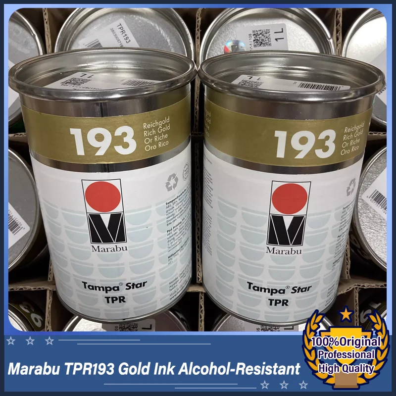 Marabu Original TPR193 Gold Ink – Alcohol-Resistant, Premium Screen & Pad Printing for Plastics