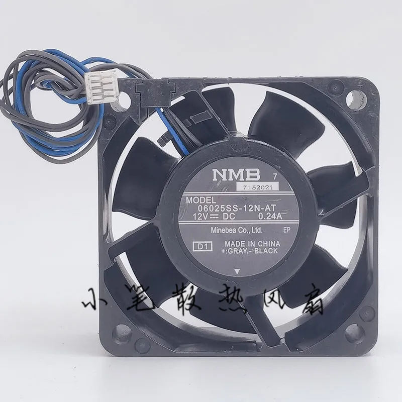 

New CPU Cooling Fan for NMB 06025SS-12N-AT 6025 DC12V 0.24A 6CM Large Air Volume Fan 60x60x25mm