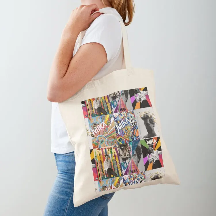 

mika discography Tote Bag women bag great bag shopping bags foldable sac pour femme