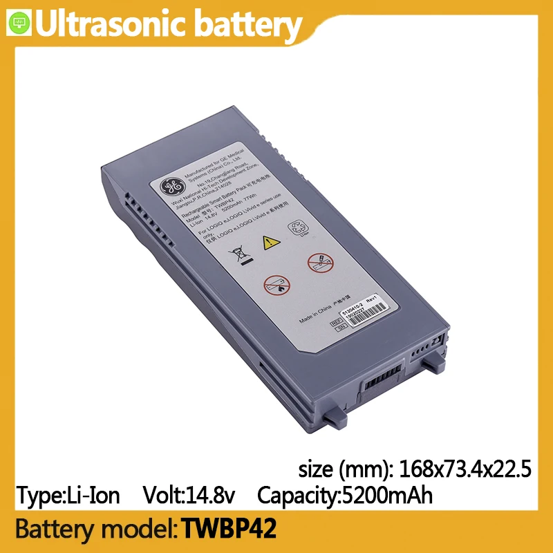 

TWBP42 capacity 5200mAh 14.8v Li-ion battery,suitable for TWBP42,LOGIQ-e,LOGIQ-i,Vivid-e,Logiq E R7, Ultrasonic