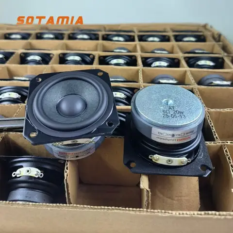 SOTAMIA 2Pcs 2.25 Inch Medium High Frequency Speaker 6 Ohm 20W Square Sound Blaster Echo Wall Speaker DIY Bluetooth Sound Box