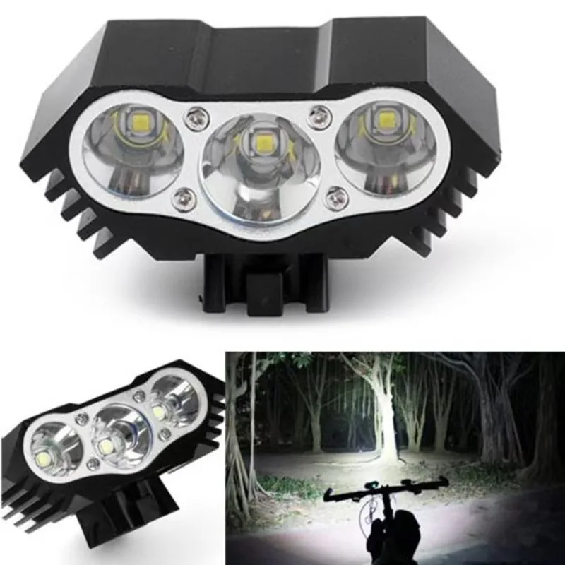 Outdoor 3xT6 LED Bicycle Front Light Bike Headlight Flashlight Waterproof Mountain Cycling Night Riding Lamp Headlamp