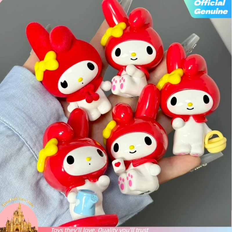 

New Genuine My Melody Classic Series Mini Figurine Blind Box Cute Desktop Ornament Kawaii Collectible Figure Toys Gift For Girls