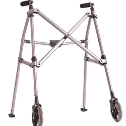 Walker Medical Household Auxiliary Travel Aluminum Alloy Elderly Booster Adjustable Folding Walker