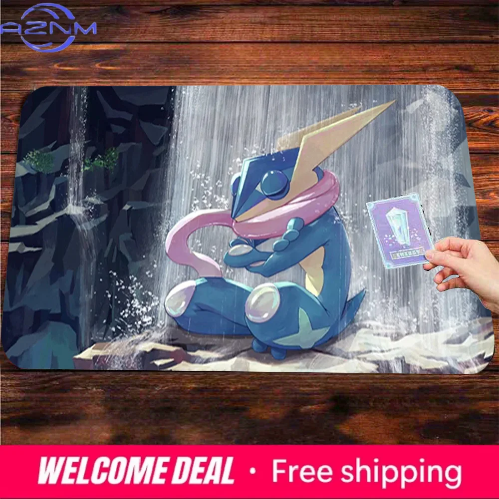 Water-Type Greninja Under Waterfall Gaming Mouse Pad