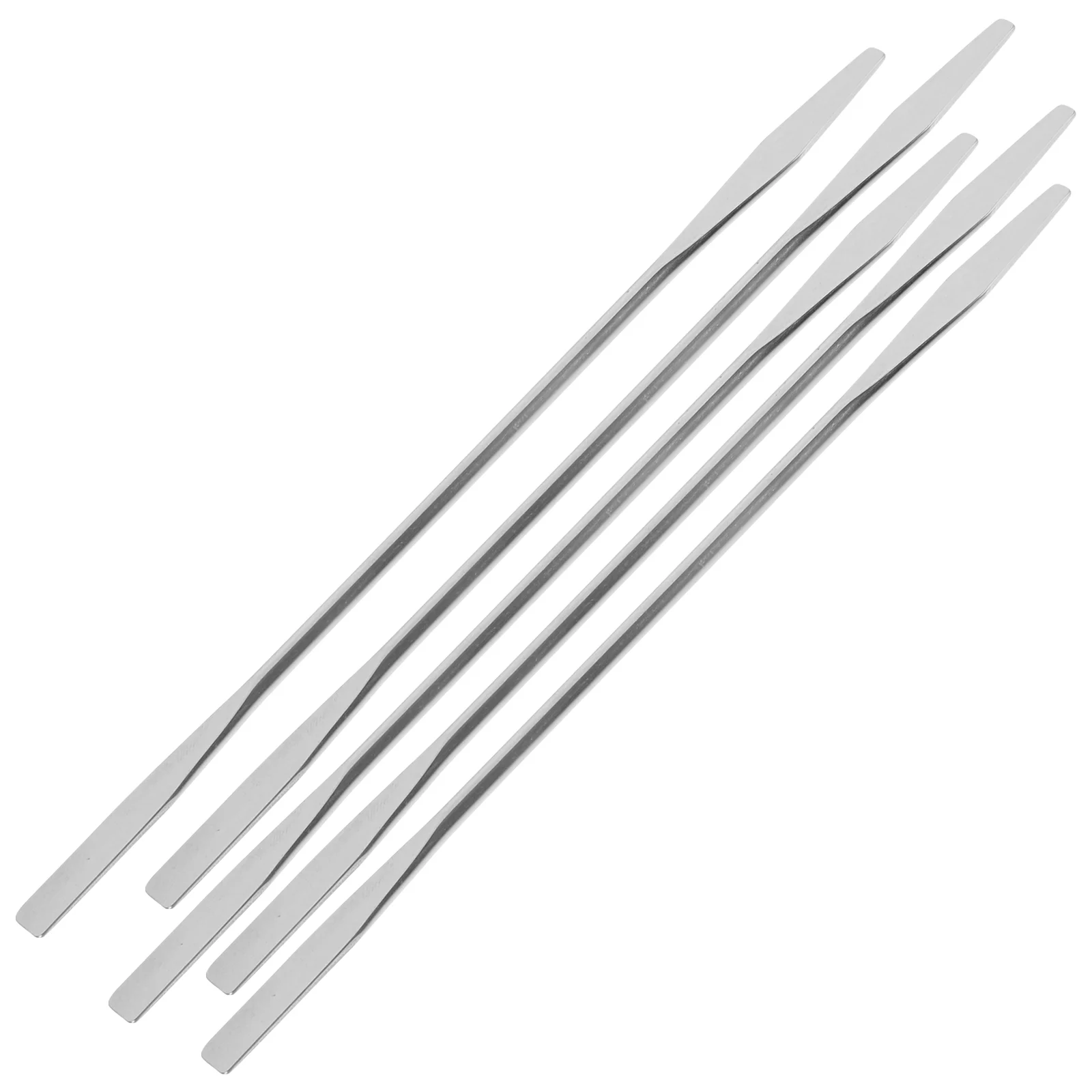 5 Pcs Stainless Steel Toning Sticks Spatula Metal Mixer Tool Makeup Mixing Tools Beauty Stirring Rod Long