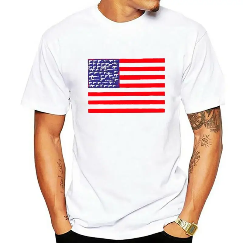 U.S.A Flag Guns NRA Cool Ivory Men T SHIRT Sizes S 5X T 305 L@@K