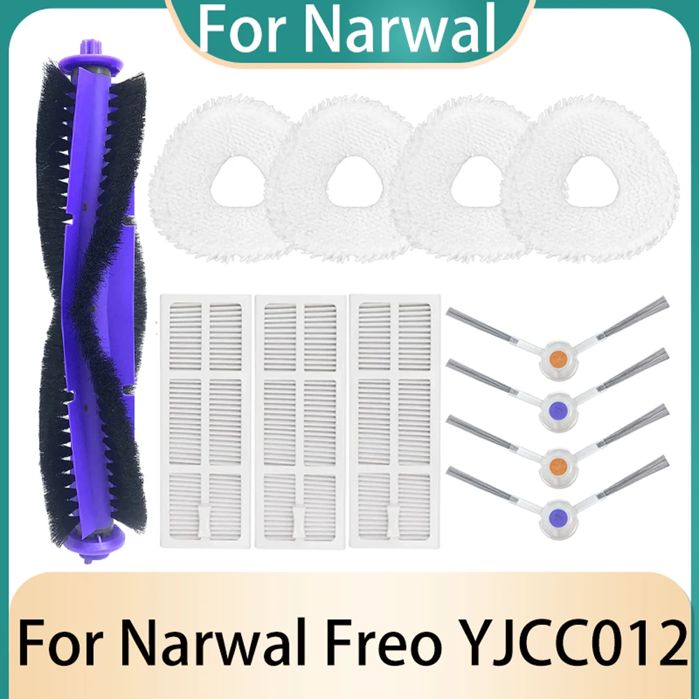 Mop Pads For Narwal Freo Accessories Narwal Freo Roller Brush Cover Side Brush Mop Cloths Holder Filter Replacements Spare Parts