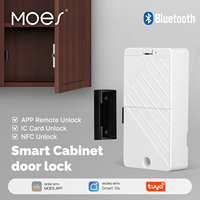 MOES Tuya Smart Bluetooth Cabinet Drawer Lock Keyless IC Card Unlock App Remote Control Monitoring Used for Locker Wood Door