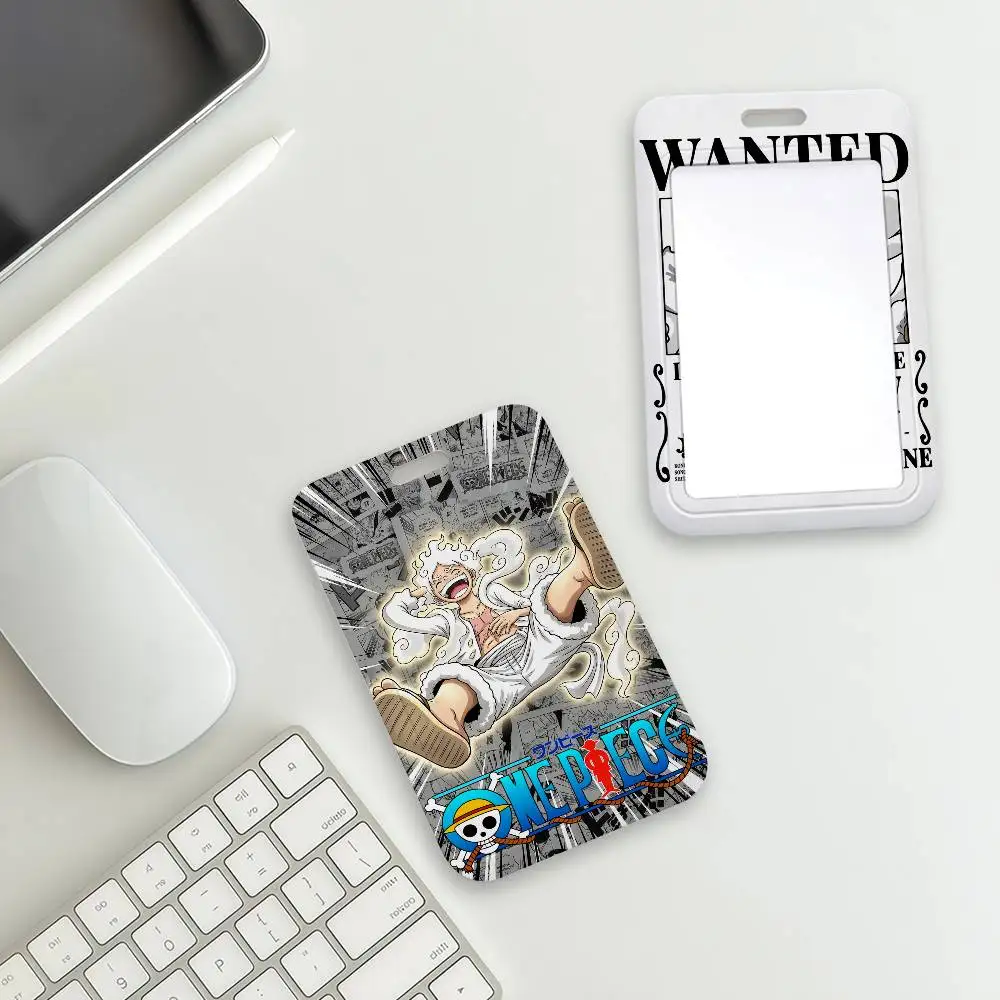 Classic Anime One P-Piece L-Luffy-S 5 Gear Card Holder Student Campus Meal Cards Public Transport Subway Cardcase