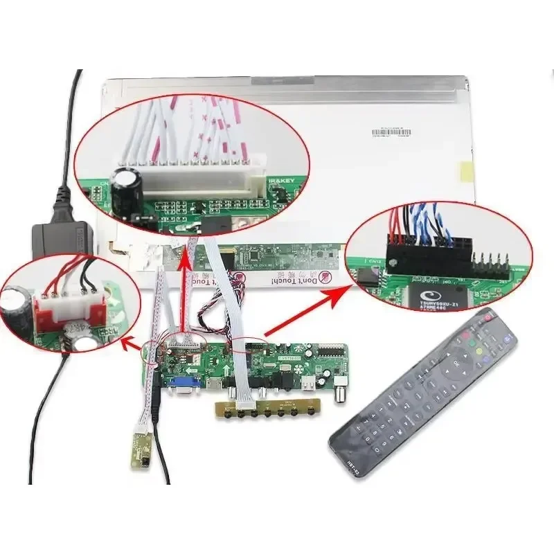 عدة ل N156B6-L0B N156B6-L06/L0A N156B6 L 15.6 "1366 × 768 شاشة LCD LED USB عن بعد AV VGA HDMI لوحة تحكم التلفزيون