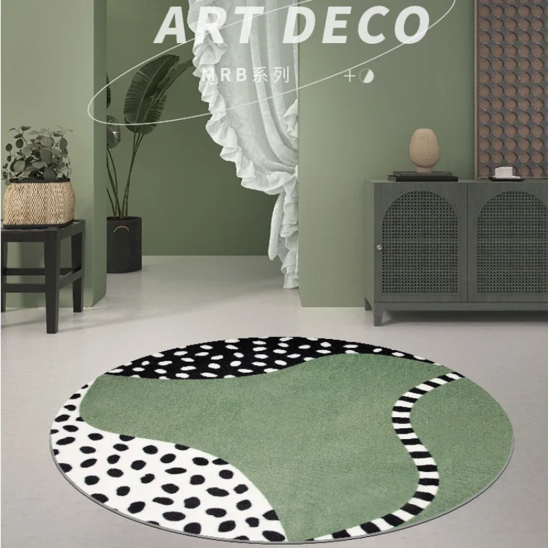 Leopard Print Bedroom Decor Round Rug Fluffy Soft Carpets for Living Room Modern Minimalist Plush Carpet Home Non-slip Floor Mat
