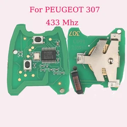 jingyuqin Board Only 2 Buttons ASK Remote Car Key Fob Controller For PEUGEOT 206 307 433MHZ With PCF7961 Transponder Chip