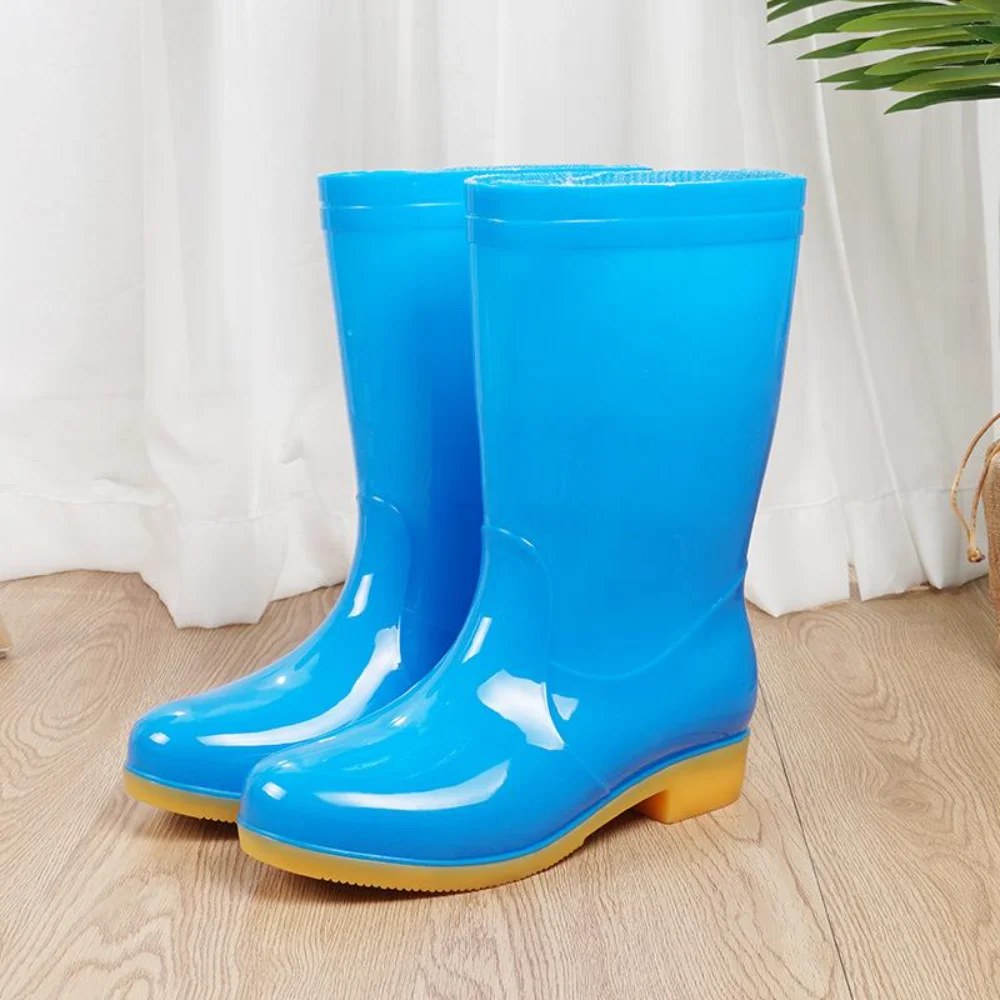 Hohe Damen-Regenstiefel, rutschfeste, wasserdichte Stiefel, leichte, langlebige Gartenarbeitsschuhe für den Außenbereich, Küche usw. – Detail 16