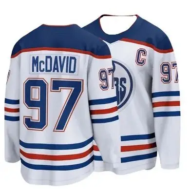 New Hockey Jersey - White with Red/Black Accents "Bedard 98"