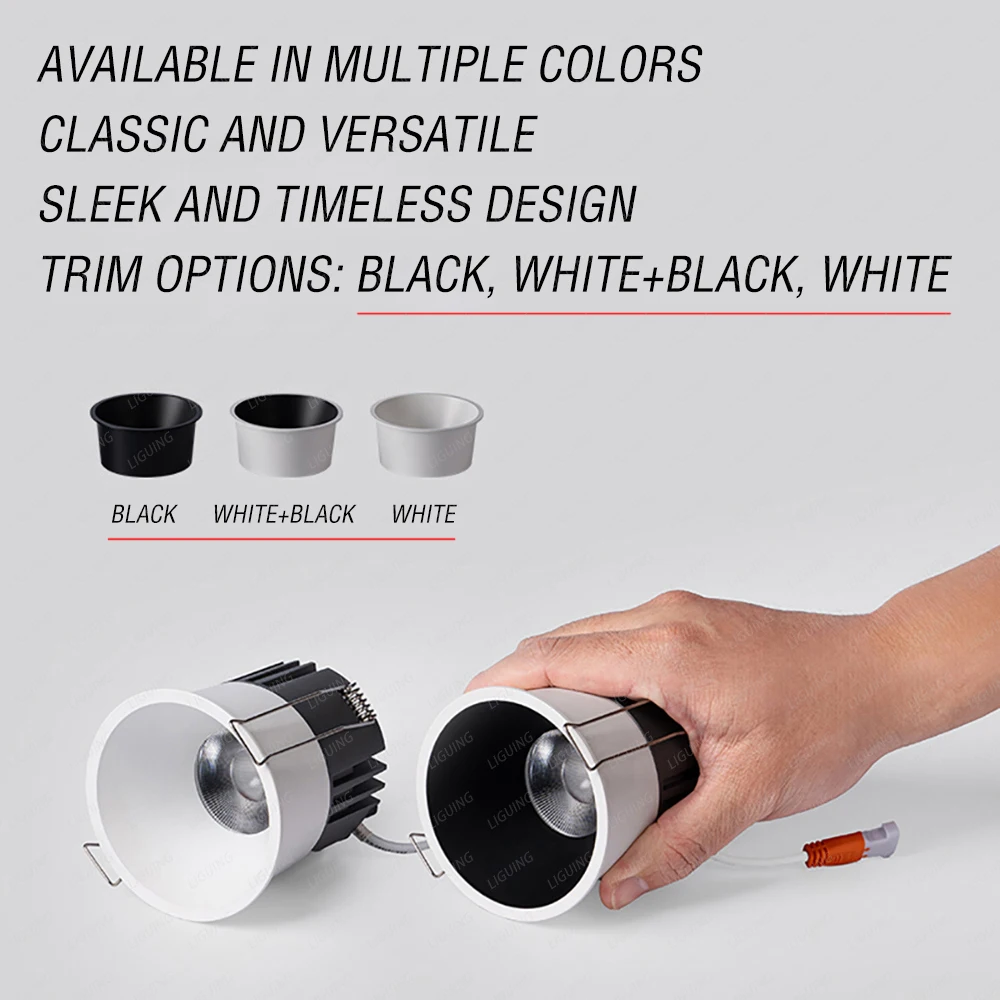 Dimmable LED Recessed Downlight Ceiling Spot Light for Home Shop Kitchen Living Room Lamp Embedded Spotlight Ac110V 220V