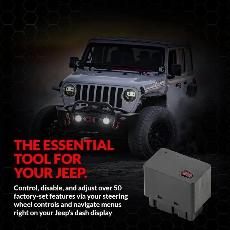 for Fits 2018-2024 Wrangler JL and Gladiator JT | Customize Over 70 Settings | Activates Rock