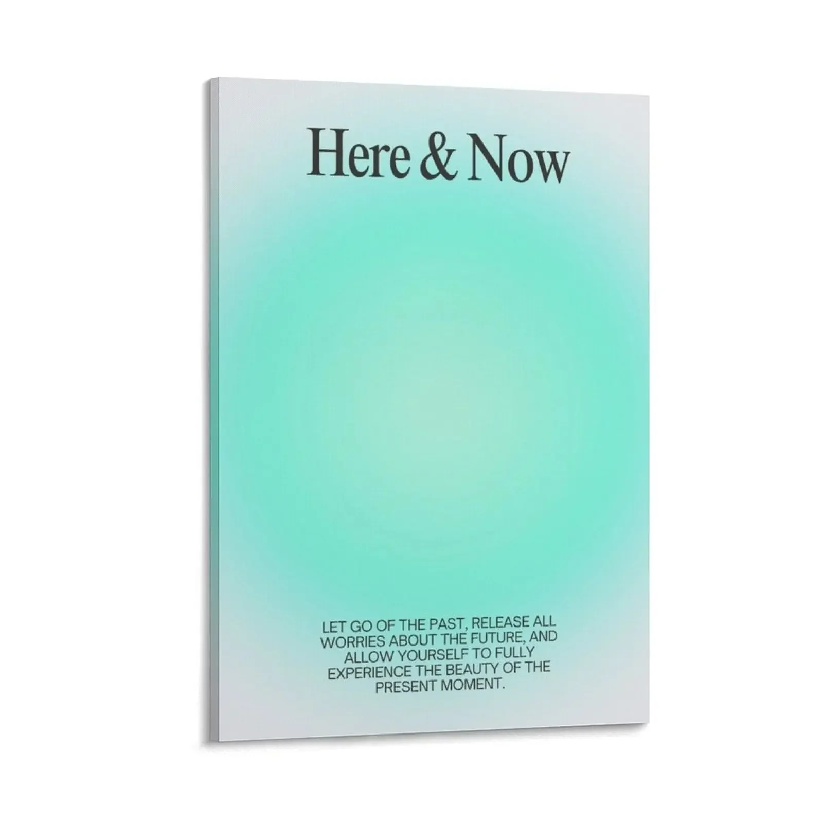 

Mindfulness Mental Health Positive Affirmation Grainy Gradient Blue Green Canvas Painting art mural posters