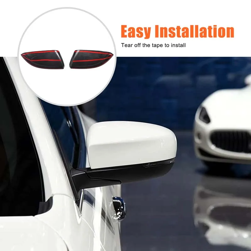 

Для Maserati Ghibli Quattroporte 2017-2026+ глянцевые черные накладки на зеркала заднего вида из ABS-пластика, декоративные аксессуары