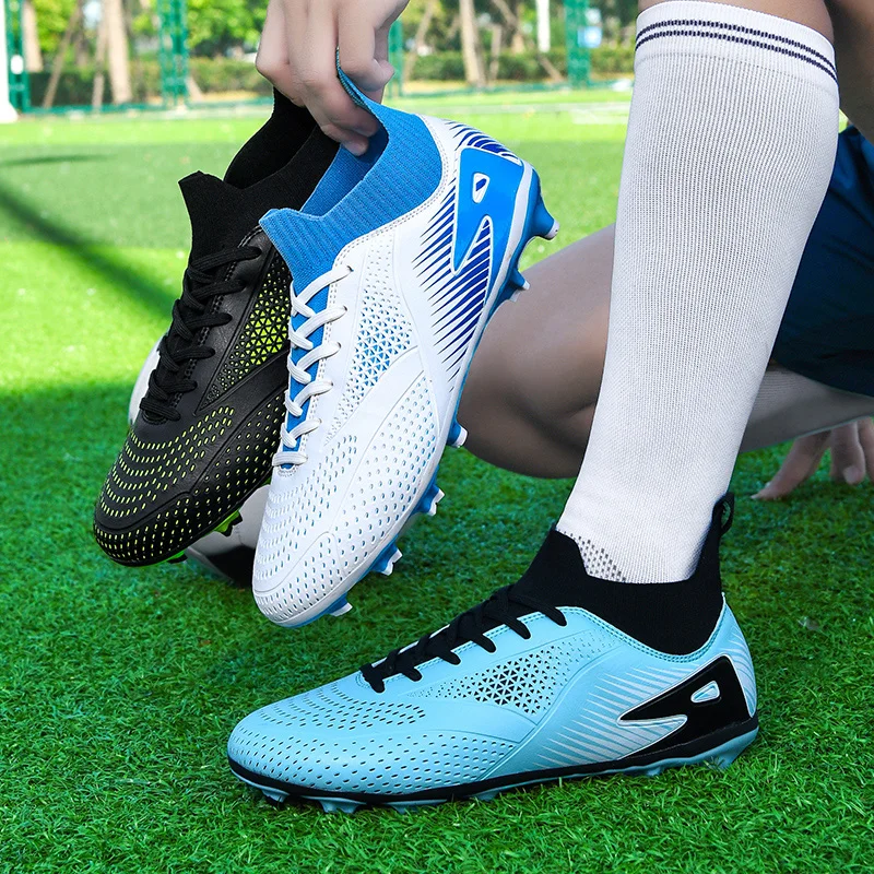 High Top Football Shoes Men Soccer Cleats Anti Slip Damping Sneakers Soccer Shoes Training Artificial Turf Football Boots