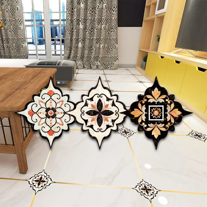 

Decorative tile diagonal stickers printed floor stickers waterproof wear-resistant flooring non-marking stickers self-adhesive