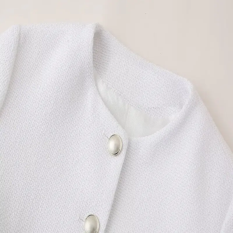 Spring 2024 Women's Casual Texture Suit Jaet with Belt New Arrival Faion Versatile Straight Cut ort Length Other Material