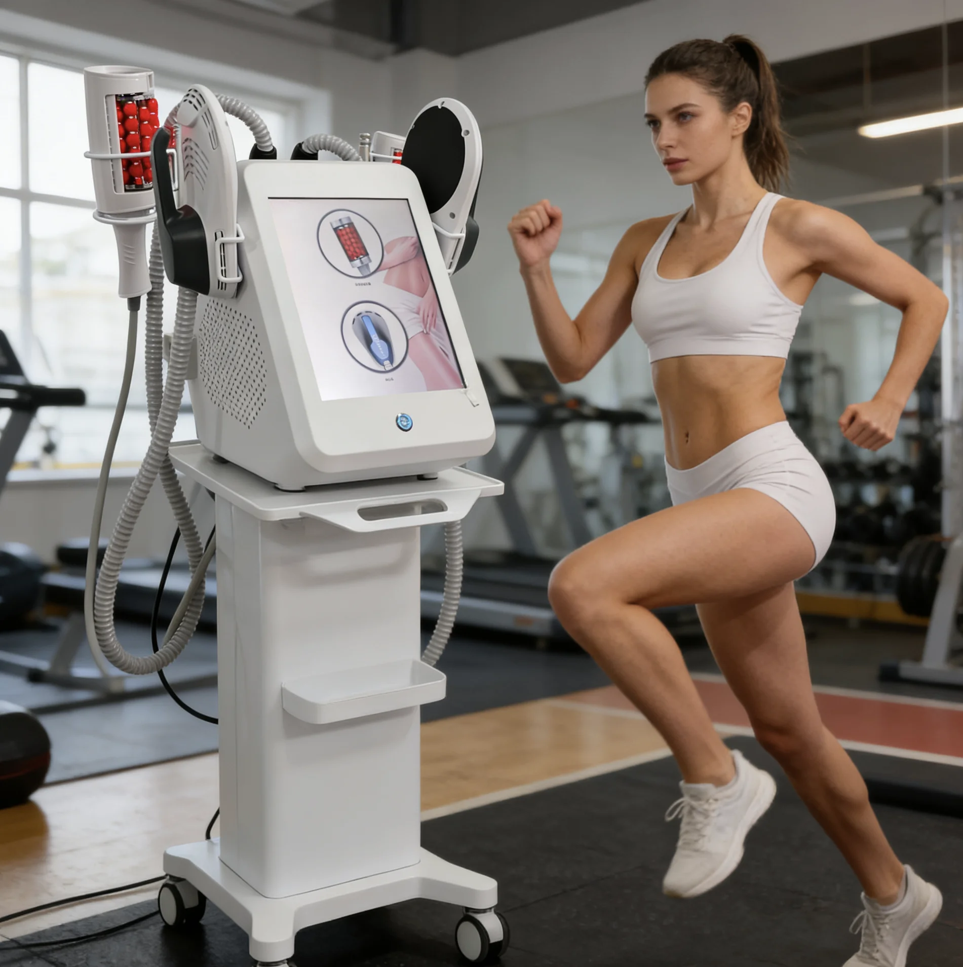 

EMS-массажер для тела 2-в-1: расслабление мышц, сжигание жира, коррекция фигуры, 5D электромагнитный роликовый массажер для тренировки мышц