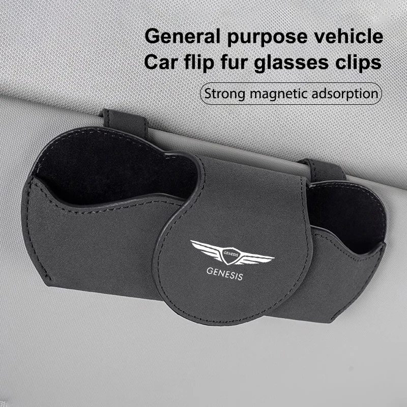 Fashion Car Sun Visor Convenient Storage Glasses Holder Multifunction Sunglasses Clip For Genesis EQ900 G70 G80 G90 GV60 GV70