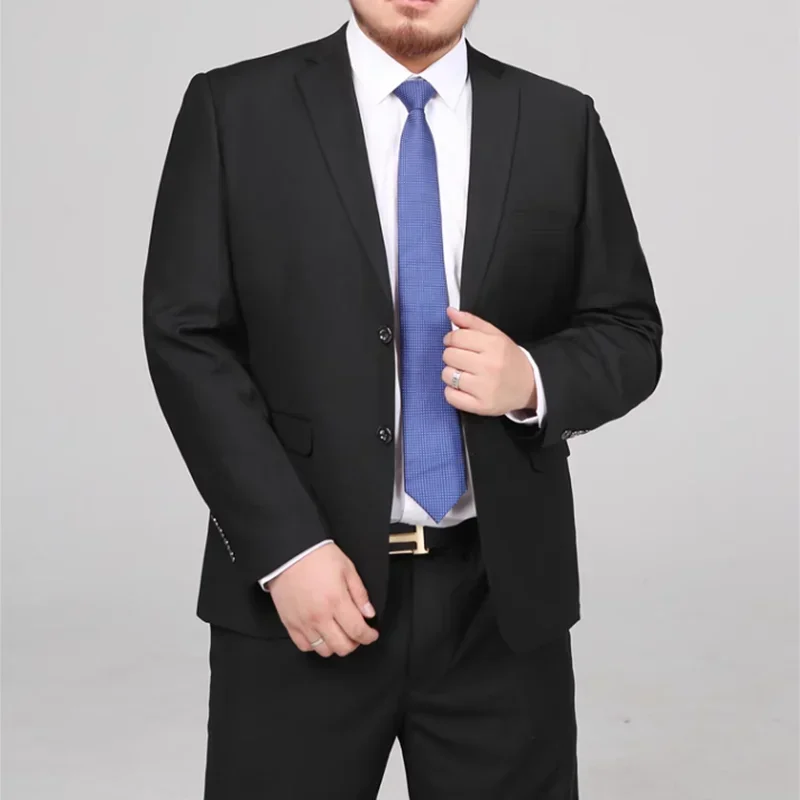 

Men's M-10XL Spring New Wedding Fashion Handsome Suit Business Cargo Trousers Plus Size Two Sets Fat Friendly Clothing