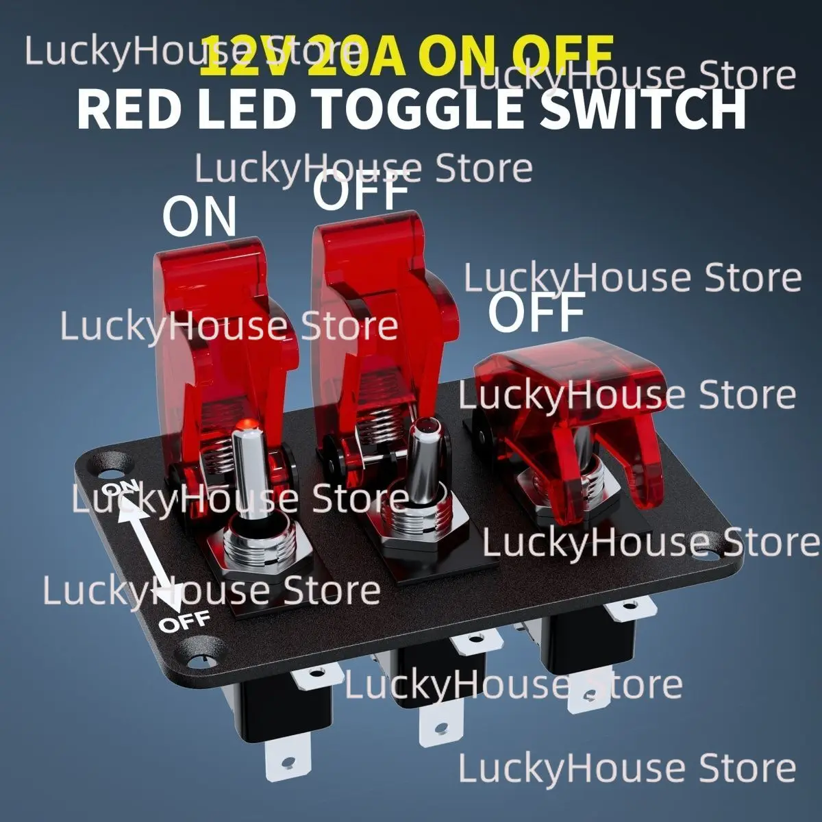 Car Modified Ignition Switch Panel, 3‑Position Combined One‑Touch Start Switch Panel