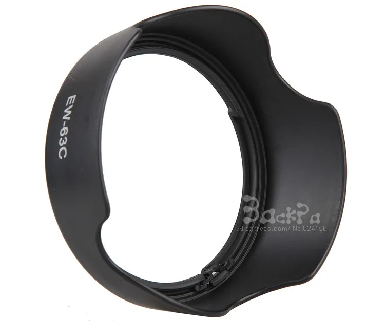 DSLR Camera Lens Hood EW-63C Bayonet Fits for Canon 700D (Rebel T5i) 100D with EF-S 18-55mm f/3.5-5.6 IS STM 58mm Filter Lens