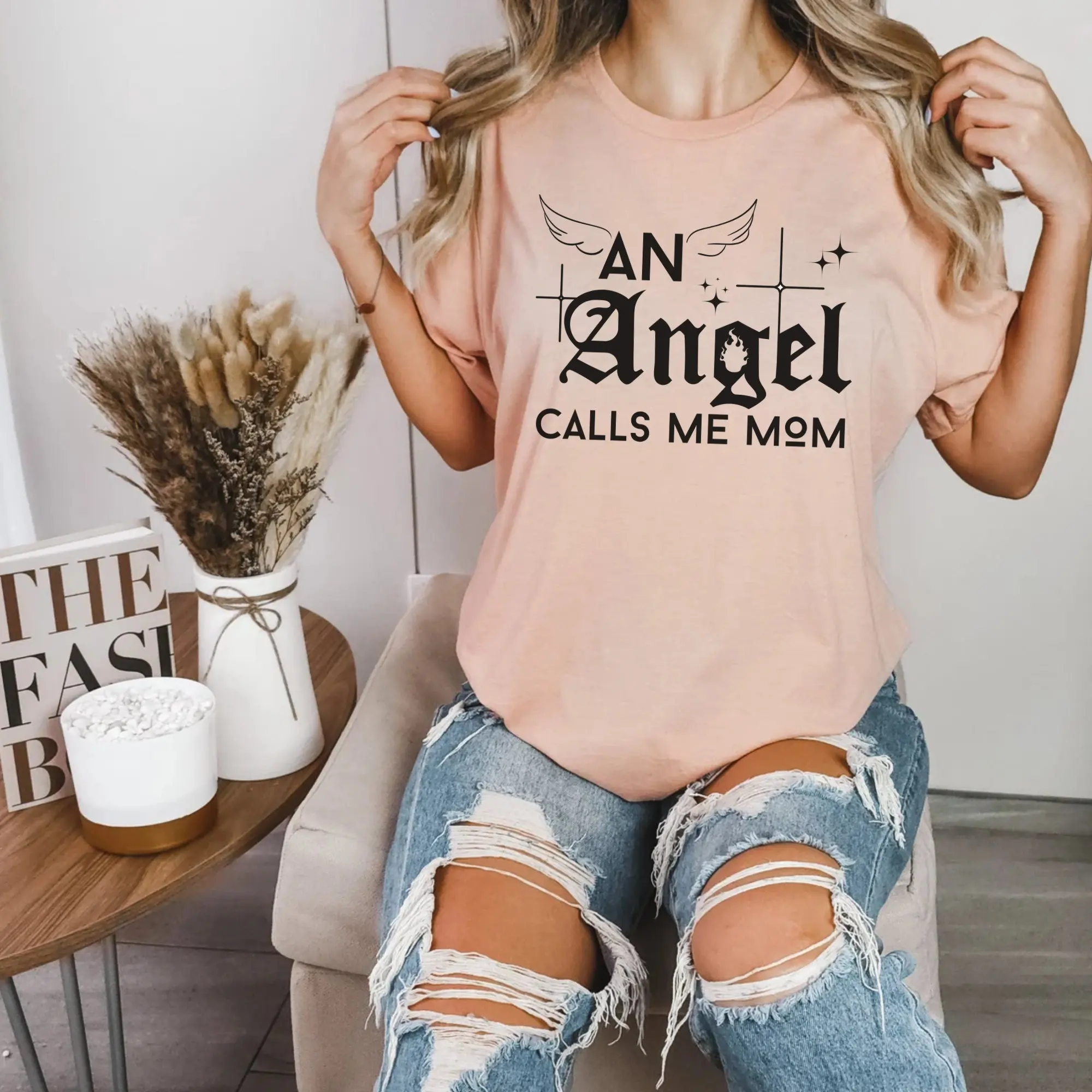 An Angel Calls Me Mom T Shirt To Grieving Mother Baby Loss Memorial Infant Pregnancy