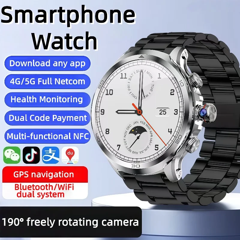 

H19 Smartwatch with HD AMOLED screen GPS sports tracking heart rate monitor compass Bluetooth calling 1.95-inch smart watch