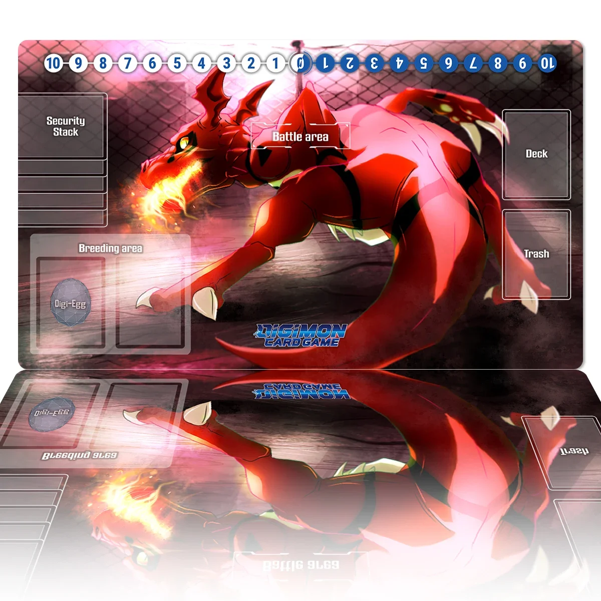 Digimon Guilmon Playmat DTCG CCG Mat Board Game Duel Pad Trading Card Game Mat Rubber Anime Mouse Pad Desk Pad Free Bag 60x35cm