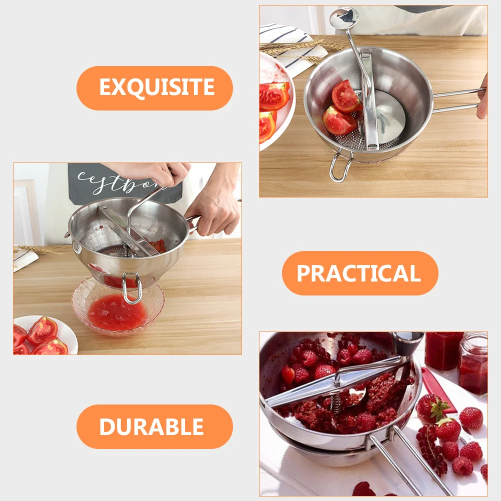 

Food Blender Stainless Steel Potato Masher Heavy Duty Kitchen Tool Vegetable Grinder Fruit Presser Hand Smasher Easy Clean
