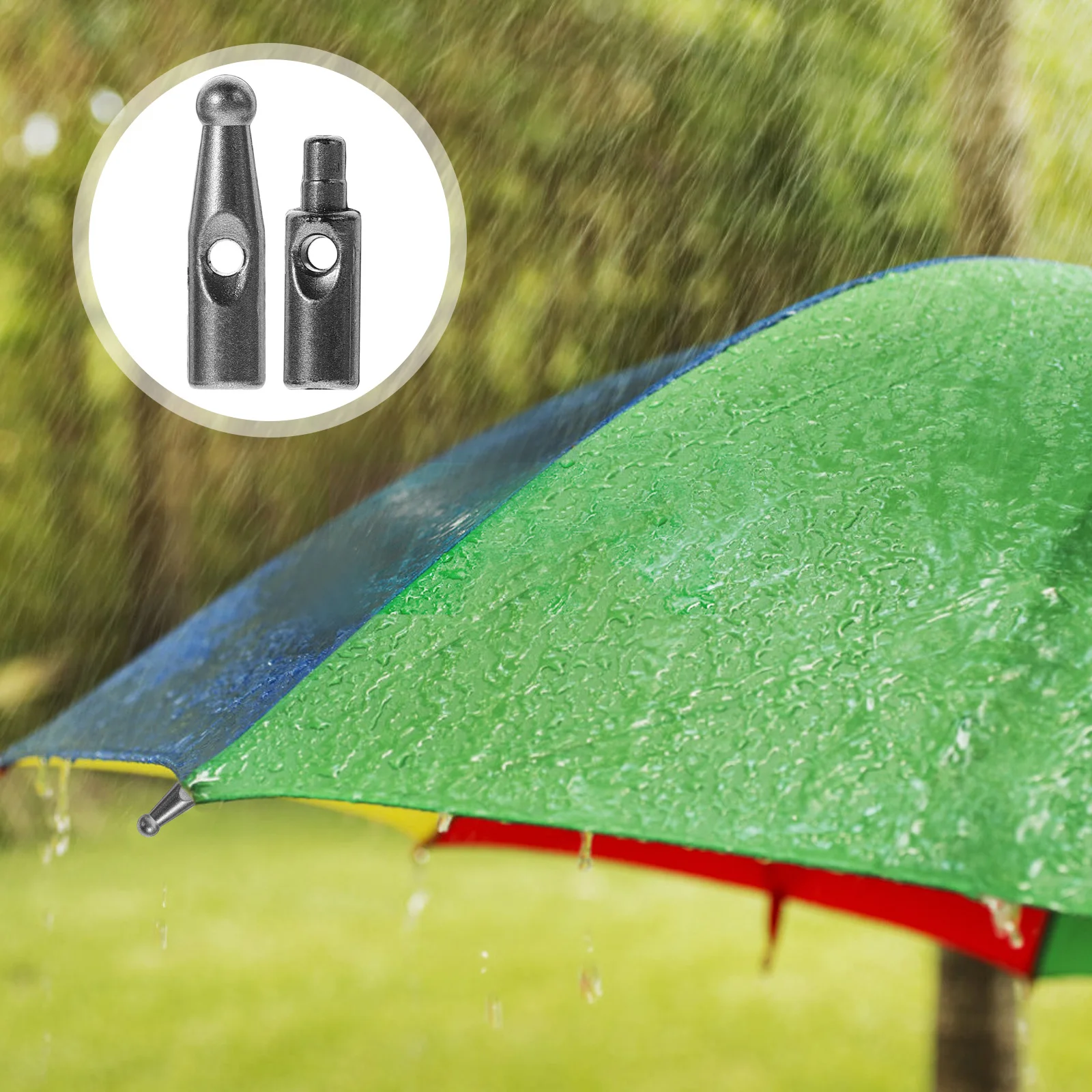 

18pcs Umbrella Tail Beads Folding Replacement Ends Plastic Bones Durable Repair Accessories Sunshade Gardening