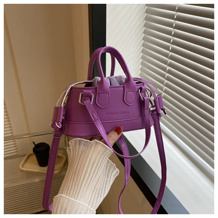 Purple Fashion Woman Bag Trend Shoulder PU PVC Girl Lady Bags Handbag Cosmetic Case Purses Tote Women\'s Hand Bag for Women