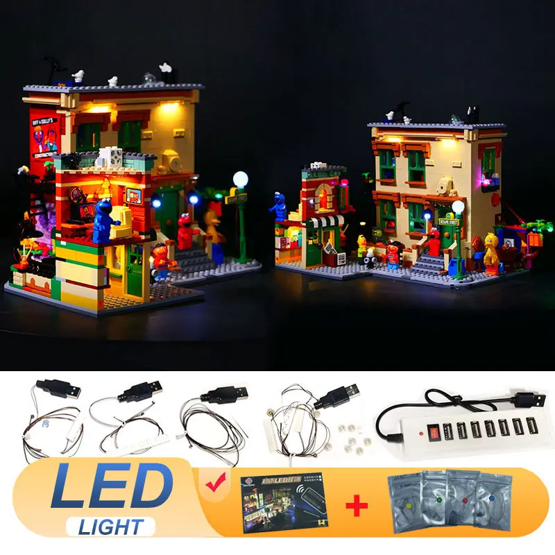 

Комплект светодиодных фонарей для LEGO 21324 123, идеи ламп «Улица Сезам», подарок «сделай сам» (не включает строительные блоки, наборы кирпичей, наборы моделей)