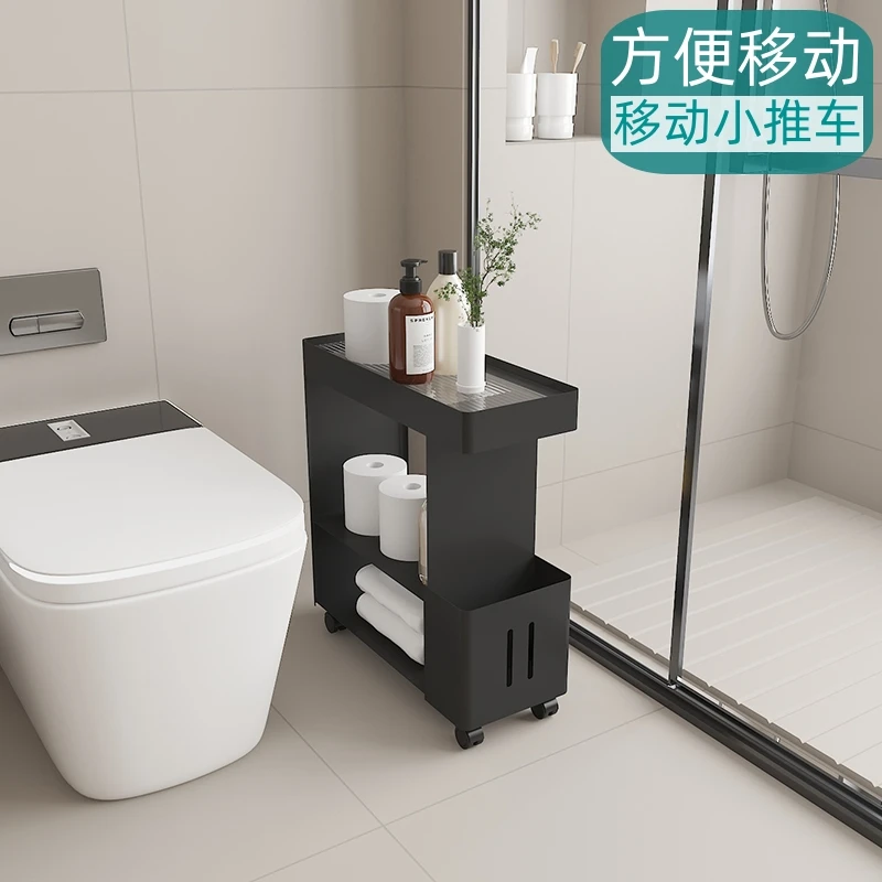 

Toilet trolley rack, floor-to-ceiling narrow bathroom crevice, toilet next to storage rack 20cm